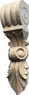 Large Hand Carved Gmelina Corbel #6